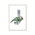 Picture of Green Dino J  _GroupedProduct_Rectangle_Portrait_Mini_ _GroupedProduct_Rectangle_Portrait_Framed_Matted_