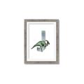 Picture of Green Dino J  _GroupedProduct_Rectangle_Portrait_Mini_ _GroupedProduct_Rectangle_Portrait_Framed_Matted_