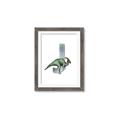 Picture of Green Dino J  _GroupedProduct_Rectangle_Portrait_Mini_ _GroupedProduct_Rectangle_Portrait_Framed_Matted_