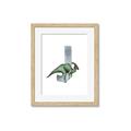 Picture of Green Dino J  _GroupedProduct_Rectangle_Portrait_Mini_ _GroupedProduct_Rectangle_Portrait_Framed_Matted_
