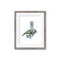 Picture of Green Dino J  _GroupedProduct_Rectangle_Portrait_Mini_ _GroupedProduct_Rectangle_Portrait_Framed_Matted_