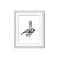 Picture of Green Dino J  _GroupedProduct_Rectangle_Portrait_Mini_ _GroupedProduct_Rectangle_Portrait_Framed_Matted_