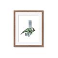 Picture of Green Dino J  _GroupedProduct_Rectangle_Portrait_Mini_ _GroupedProduct_Rectangle_Portrait_Framed_Matted_