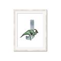 Picture of Green Dino J  _GroupedProduct_Rectangle_Portrait_Mini_ _GroupedProduct_Rectangle_Portrait_Framed_Matted_