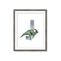 Picture of Green Dino J  _GroupedProduct_Rectangle_Portrait_Mini_ _GroupedProduct_Rectangle_Portrait_Framed_Matted_