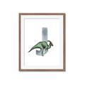 Picture of Green Dino J  _GroupedProduct_Rectangle_Portrait_Mini_ _GroupedProduct_Rectangle_Portrait_Framed_Matted_