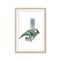 Picture of Green Dino J  _GroupedProduct_Rectangle_Portrait_Mini_ _GroupedProduct_Rectangle_Portrait_Framed_Matted_