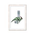Picture of Green Dino J  _GroupedProduct_Rectangle_Portrait_Mini_ _GroupedProduct_Rectangle_Portrait_Framed_Matted_