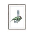 Picture of Green Dino J  _GroupedProduct_Rectangle_Portrait_Mini_ _GroupedProduct_Rectangle_Portrait_Framed_Matted_