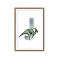Picture of Green Dino J  _GroupedProduct_Rectangle_Portrait_Mini_ _GroupedProduct_Rectangle_Portrait_Framed_Matted_