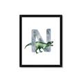 Picture of Green Dino N  _GroupedProduct_Rectangle_Portrait_Mini_ _GroupedProduct_Rectangle_Portrait_Framed_Matted_