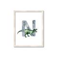 Picture of Green Dino N  _GroupedProduct_Rectangle_Portrait_Mini_ _GroupedProduct_Rectangle_Portrait_Framed_Matted_