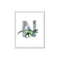 Picture of Green Dino N  _GroupedProduct_Rectangle_Portrait_Mini_ _GroupedProduct_Rectangle_Portrait_Framed_Matted_