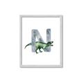 Picture of Green Dino N  _GroupedProduct_Rectangle_Portrait_Mini_ _GroupedProduct_Rectangle_Portrait_Framed_Matted_