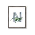 Picture of Green Dino N  _GroupedProduct_Rectangle_Portrait_Mini_ _GroupedProduct_Rectangle_Portrait_Framed_Matted_
