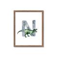 Picture of Green Dino N  _GroupedProduct_Rectangle_Portrait_Mini_ _GroupedProduct_Rectangle_Portrait_Framed_Matted_