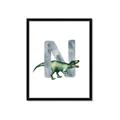Picture of Green Dino N  _GroupedProduct_Rectangle_Portrait_Mini_ _GroupedProduct_Rectangle_Portrait_Framed_Matted_