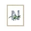 Picture of Green Dino N  _GroupedProduct_Rectangle_Portrait_Mini_ _GroupedProduct_Rectangle_Portrait_Framed_Matted_