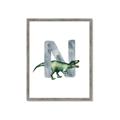 Picture of Green Dino N  _GroupedProduct_Rectangle_Portrait_Mini_ _GroupedProduct_Rectangle_Portrait_Framed_Matted_