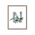 Picture of Green Dino N  _GroupedProduct_Rectangle_Portrait_Mini_ _GroupedProduct_Rectangle_Portrait_Framed_Matted_