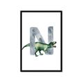 Picture of Green Dino N  _GroupedProduct_Rectangle_Portrait_Mini_ _GroupedProduct_Rectangle_Portrait_Framed_Matted_