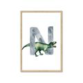 Picture of Green Dino N  _GroupedProduct_Rectangle_Portrait_Mini_ _GroupedProduct_Rectangle_Portrait_Framed_Matted_