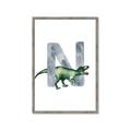 Picture of Green Dino N  _GroupedProduct_Rectangle_Portrait_Mini_ _GroupedProduct_Rectangle_Portrait_Framed_Matted_