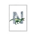 Picture of Green Dino N  _GroupedProduct_Rectangle_Portrait_Mini_ _GroupedProduct_Rectangle_Portrait_Framed_Matted_