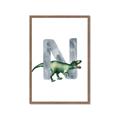 Picture of Green Dino N  _GroupedProduct_Rectangle_Portrait_Mini_ _GroupedProduct_Rectangle_Portrait_Framed_Matted_