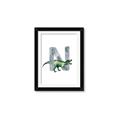 Picture of Green Dino N  _GroupedProduct_Rectangle_Portrait_Mini_ _GroupedProduct_Rectangle_Portrait_Framed_Matted_