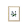 Picture of Green Dino N  _GroupedProduct_Rectangle_Portrait_Mini_ _GroupedProduct_Rectangle_Portrait_Framed_Matted_