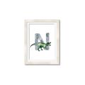 Picture of Green Dino N  _GroupedProduct_Rectangle_Portrait_Mini_ _GroupedProduct_Rectangle_Portrait_Framed_Matted_