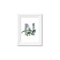 Picture of Green Dino N  _GroupedProduct_Rectangle_Portrait_Mini_ _GroupedProduct_Rectangle_Portrait_Framed_Matted_