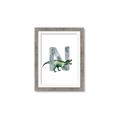 Picture of Green Dino N  _GroupedProduct_Rectangle_Portrait_Mini_ _GroupedProduct_Rectangle_Portrait_Framed_Matted_