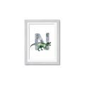 Picture of Green Dino N  _GroupedProduct_Rectangle_Portrait_Mini_ _GroupedProduct_Rectangle_Portrait_Framed_Matted_