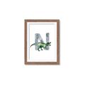 Picture of Green Dino N  _GroupedProduct_Rectangle_Portrait_Mini_ _GroupedProduct_Rectangle_Portrait_Framed_Matted_