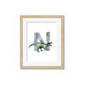 Picture of Green Dino N  _GroupedProduct_Rectangle_Portrait_Mini_ _GroupedProduct_Rectangle_Portrait_Framed_Matted_
