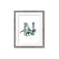 Picture of Green Dino N  _GroupedProduct_Rectangle_Portrait_Mini_ _GroupedProduct_Rectangle_Portrait_Framed_Matted_