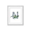 Picture of Green Dino N  _GroupedProduct_Rectangle_Portrait_Mini_ _GroupedProduct_Rectangle_Portrait_Framed_Matted_