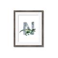 Picture of Green Dino N  _GroupedProduct_Rectangle_Portrait_Mini_ _GroupedProduct_Rectangle_Portrait_Framed_Matted_