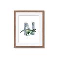 Picture of Green Dino N  _GroupedProduct_Rectangle_Portrait_Mini_ _GroupedProduct_Rectangle_Portrait_Framed_Matted_