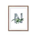 Picture of Green Dino N  _GroupedProduct_Rectangle_Portrait_Mini_ _GroupedProduct_Rectangle_Portrait_Framed_Matted_