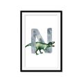 Picture of Green Dino N  _GroupedProduct_Rectangle_Portrait_Mini_ _GroupedProduct_Rectangle_Portrait_Framed_Matted_