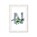 Picture of Green Dino N  _GroupedProduct_Rectangle_Portrait_Mini_ _GroupedProduct_Rectangle_Portrait_Framed_Matted_