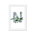 Picture of Green Dino N  _GroupedProduct_Rectangle_Portrait_Mini_ _GroupedProduct_Rectangle_Portrait_Framed_Matted_