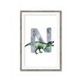 Picture of Green Dino N  _GroupedProduct_Rectangle_Portrait_Mini_ _GroupedProduct_Rectangle_Portrait_Framed_Matted_