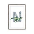 Picture of Green Dino N  _GroupedProduct_Rectangle_Portrait_Mini_ _GroupedProduct_Rectangle_Portrait_Framed_Matted_
