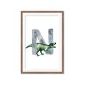 Picture of Green Dino N  _GroupedProduct_Rectangle_Portrait_Mini_ _GroupedProduct_Rectangle_Portrait_Framed_Matted_