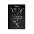 Picture of Hockey Puck Blueprint _GroupedProduct_Rectangle_Portrait_Mini_ _GroupedProduct_Rectangle_Portrait_Framed_Matted_
