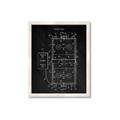 Picture of Hockey Rink Blueprint _GroupedProduct_Rectangle_Portrait_Mini_ _GroupedProduct_Rectangle_Portrait_Framed_Matted_